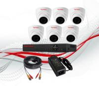 Комплект видеонаблюдения внутренний 6 камер 5МР Комплект видеонаблюдения внутренний 6 камер 5МР
