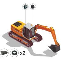 Комплект видеонаблюдения для строительной техники под ПП № 969 (офлайн SD) Комплект видеонаблюдения для строительной техники под ПП № 969 (офлайн SD)