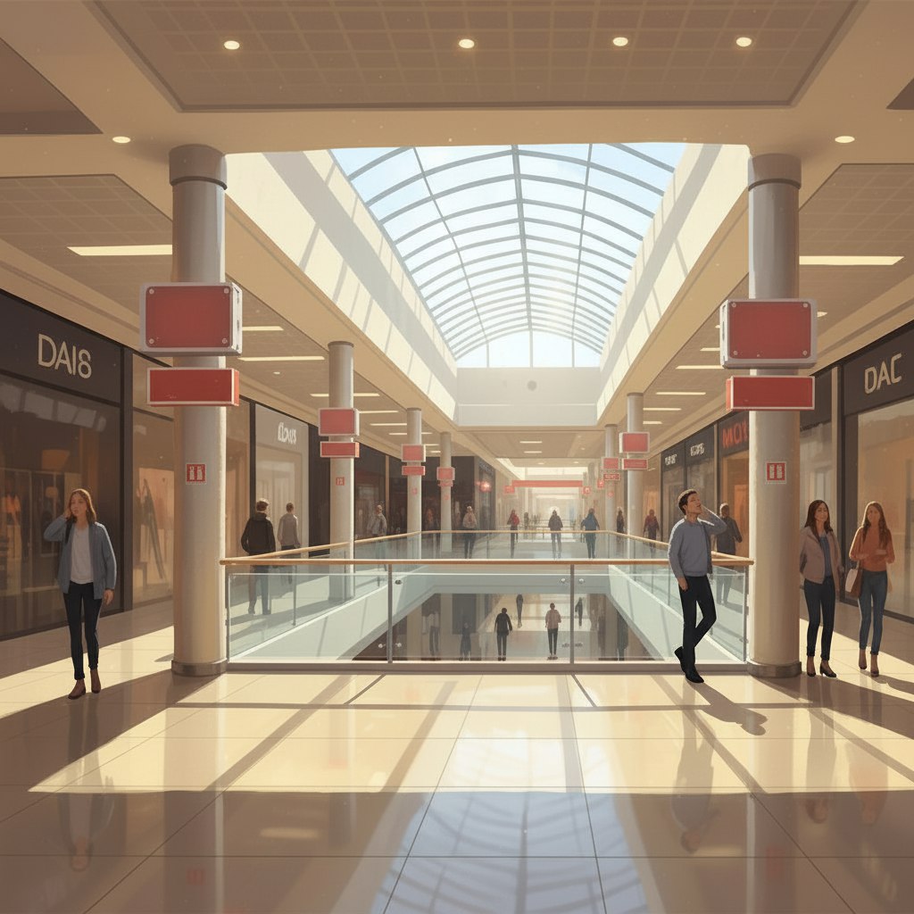 Установка визуального оповещения при пожаре в торговом центре Установка визуального оповещения при пожаре в торговом центре