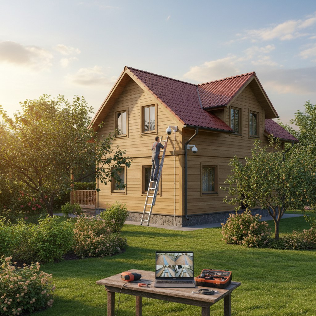 Установка видеонаблюдения на даче Установка видеонаблюдения на даче